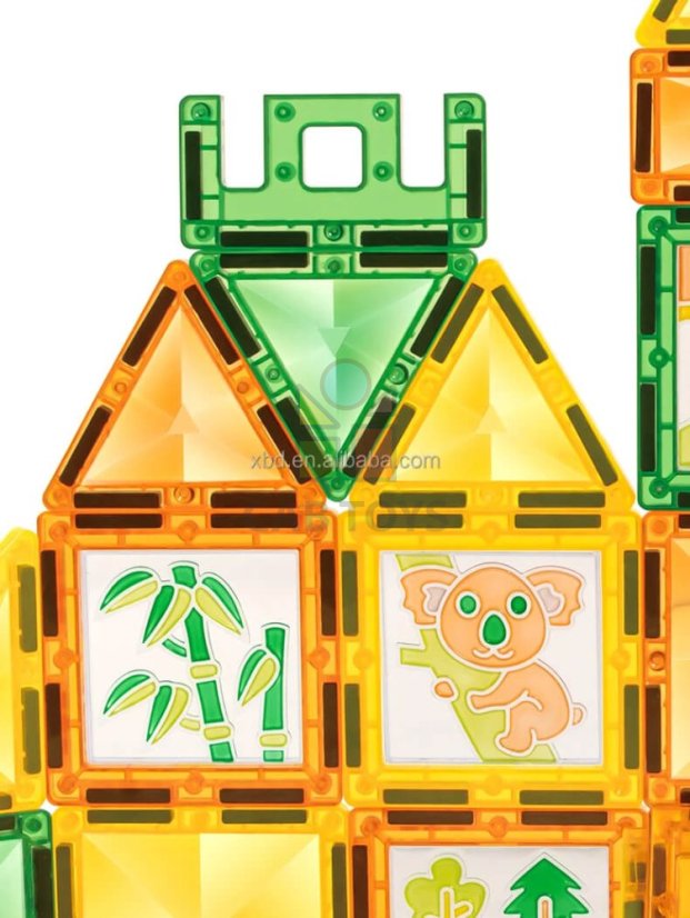 Magnetická stavebnica Window Art Jungle 47ks - Magnetic Tiles