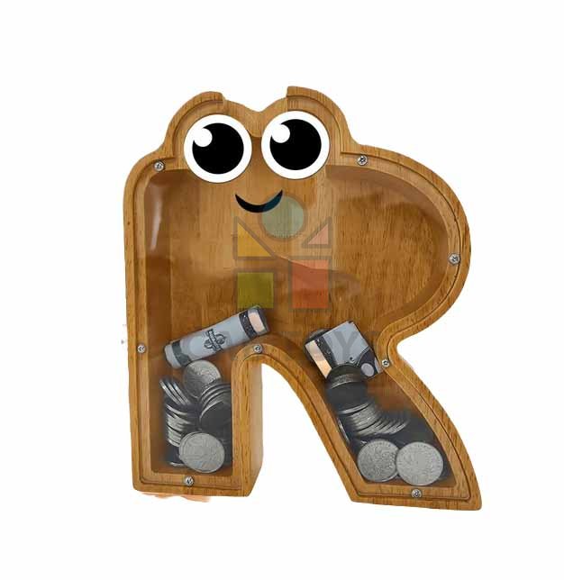 Pokladnička dřevěná - Písmenko R