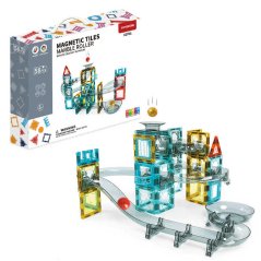 Magnetická stavebnice Marble Roller 58ks sada - Magnetic Tiles