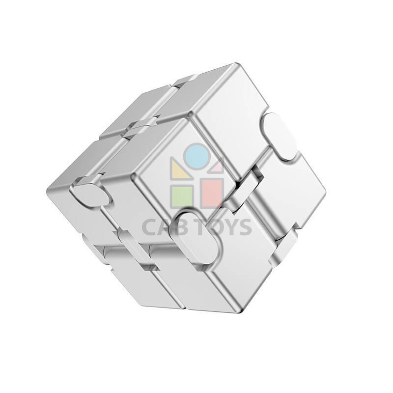 Infinity Cube Antistresová kostka kovová - stříbrná