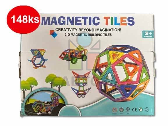 Magnetická stavebnice 148ks - Magnetic Tiles