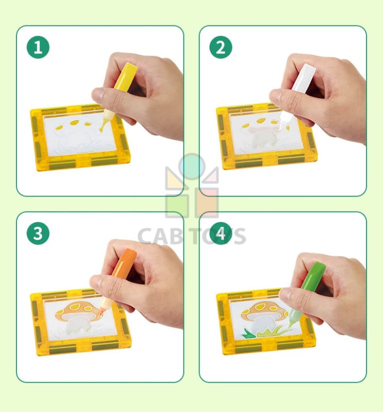 Magnetická stavebnice Window Art Farm 46ks – Magnetic Tiles