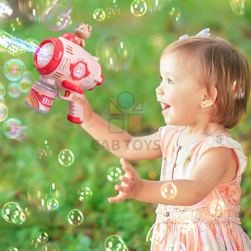 Bubble Gun pre deti bublifuk - ružový