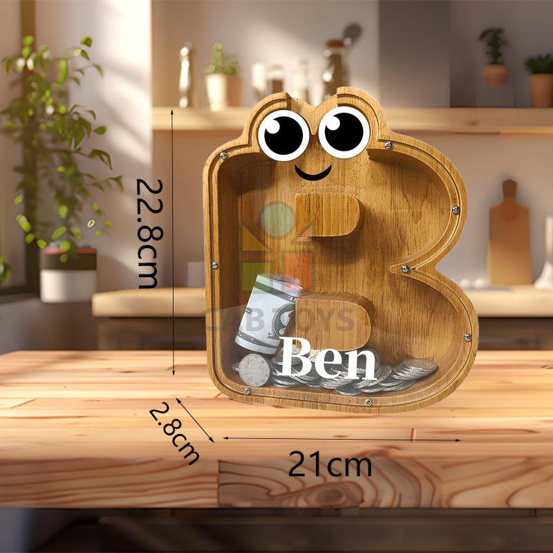 Pokladnička drevená - Písmenko B