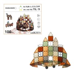 Magnetická stavebnice natural 100ks – Magnetic Tiles