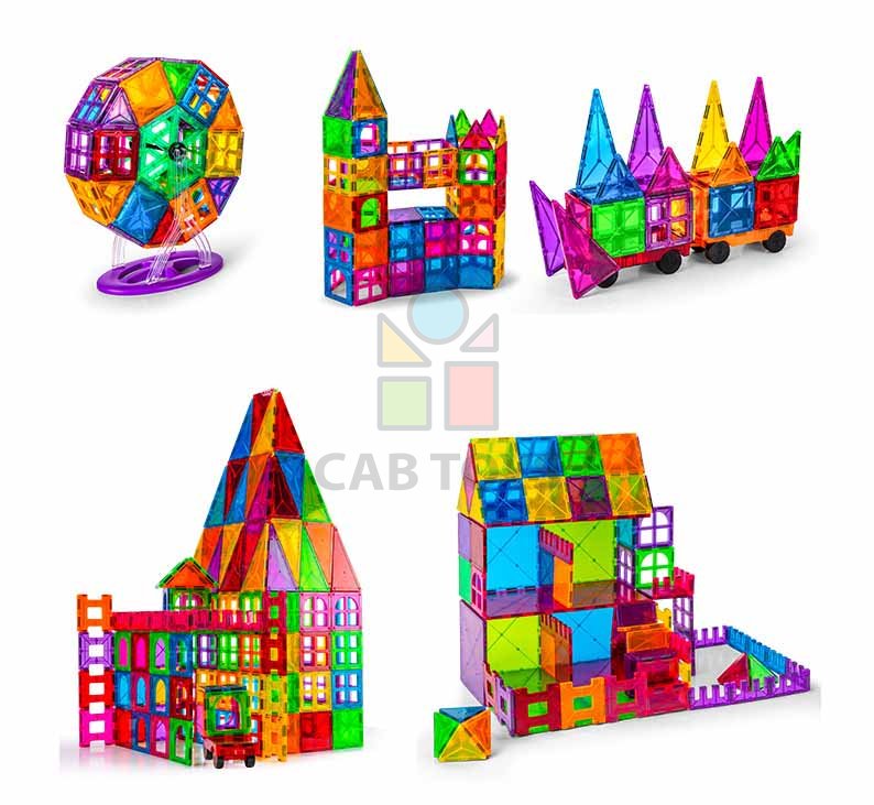 Magnetická stavebnice pro děti sada 120ks – Magnetic Tiles II