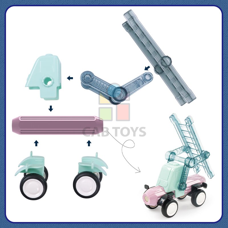 Magnetická stavebnice 29ks - Magnetic Sticks XL Vehicle