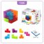 Magnetická stavebnica Magic Magnetic Cube - Priesvitná