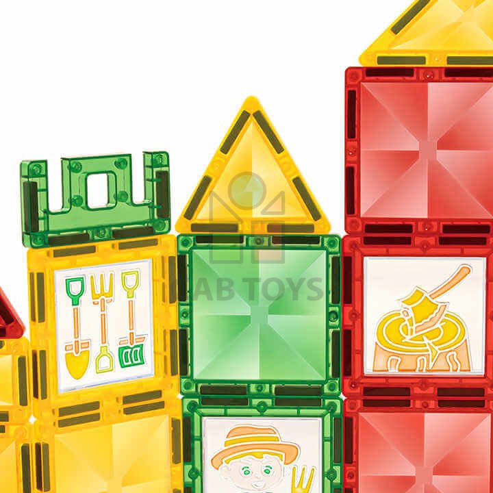 Magnetická stavebnice Window Art Farm 46ks – Magnetic Tiles