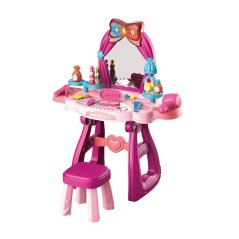 Baby Mix Detský toaletný stolík so stoličkou ružová