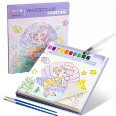Omaľovánka sada na akvarelové maľovanie - Mermaids