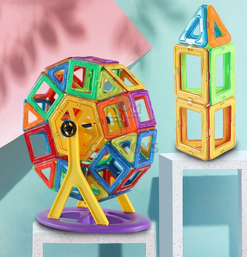 Magnetická stavebnice 60ks - Magnetic Tiles