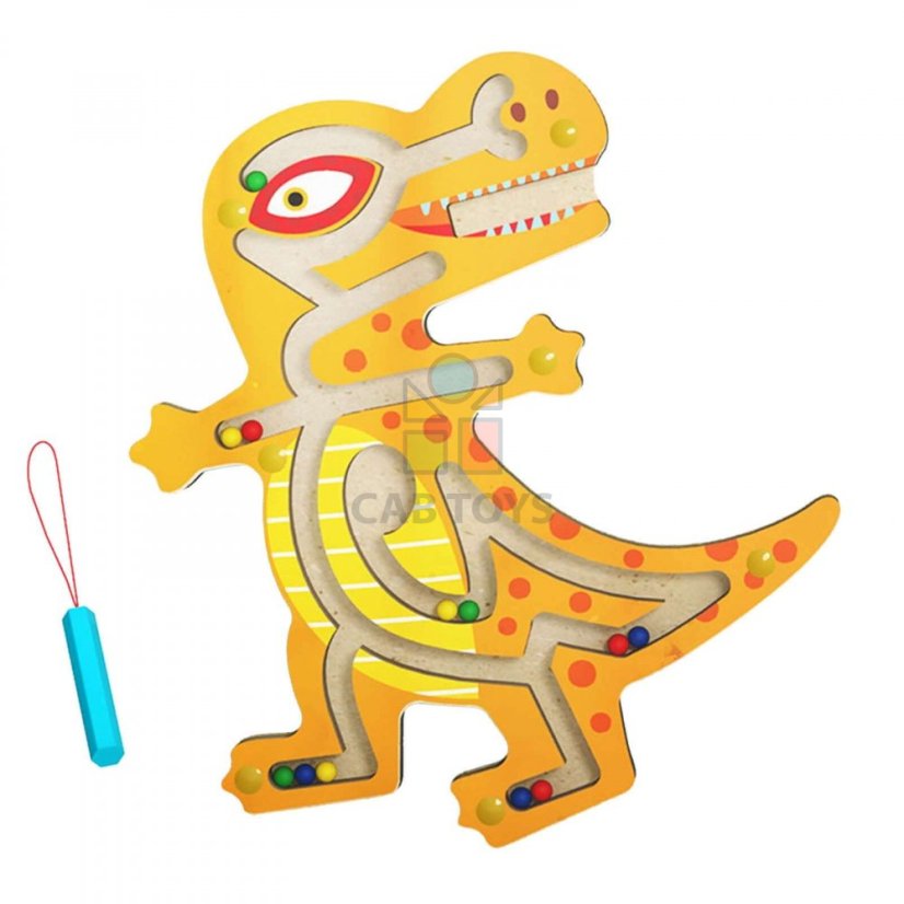 Dřevěné magnetické bludiště drak