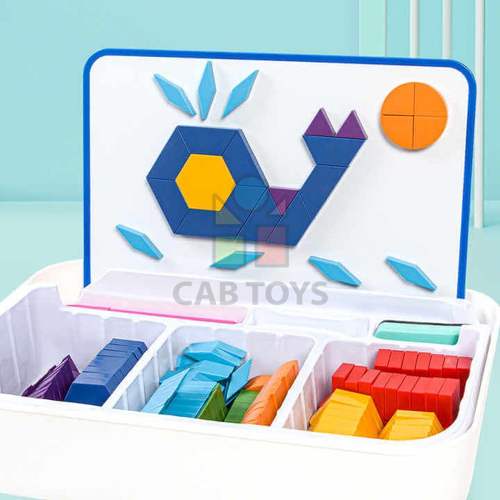 Magnetická stavebnica Magic Tangram Puzzle 128ks