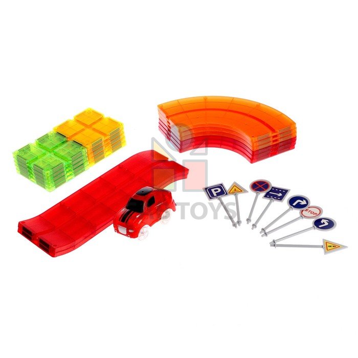 Magnetická stavebnica dráha 27ks - Mag Tiles Track