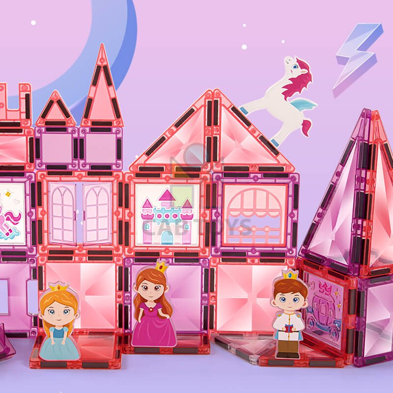 Magnetická stavebnice Window Art Castle 126ks – Magnetic Tiles