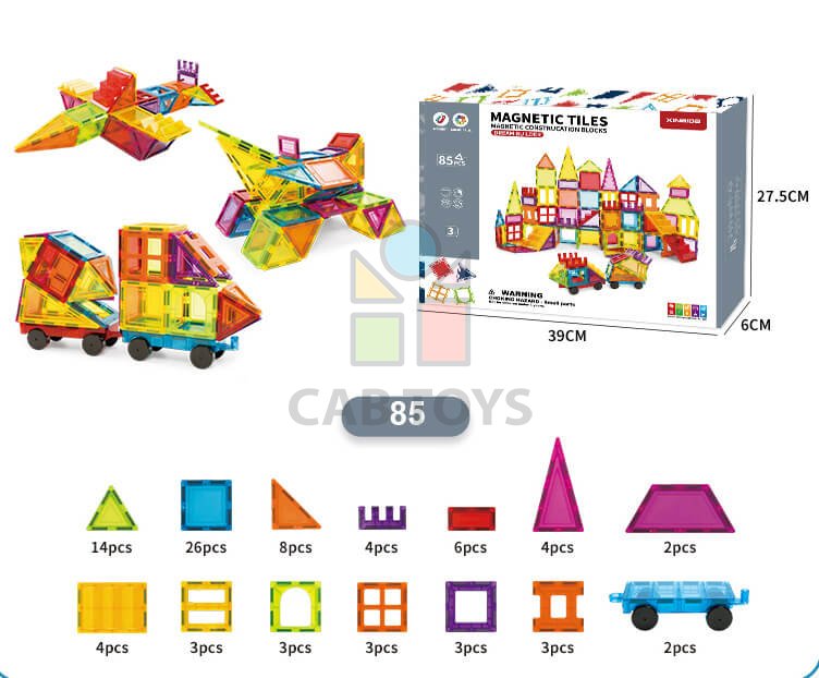 Magnetická stavebnice Dream Builder 85ks sada - Magnetic Tiles