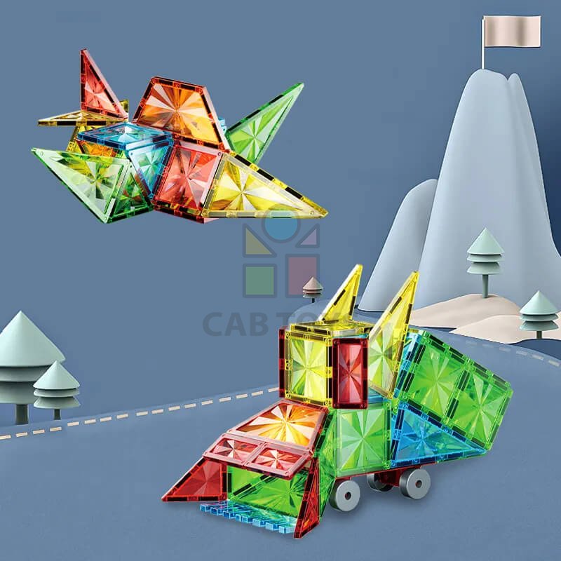 Magnetická stavebnica Diamond 115ks sada - Magnetic Tiles