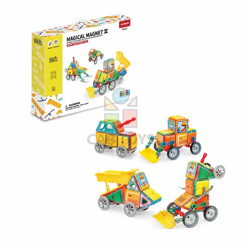 Magnetická stavebnice Heavy Equipment set 98ks - Magical Magnet II