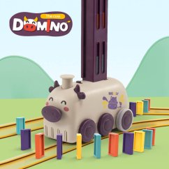 Vlak kravička – Elektrické automatické ukládání domino cihlový kostek
