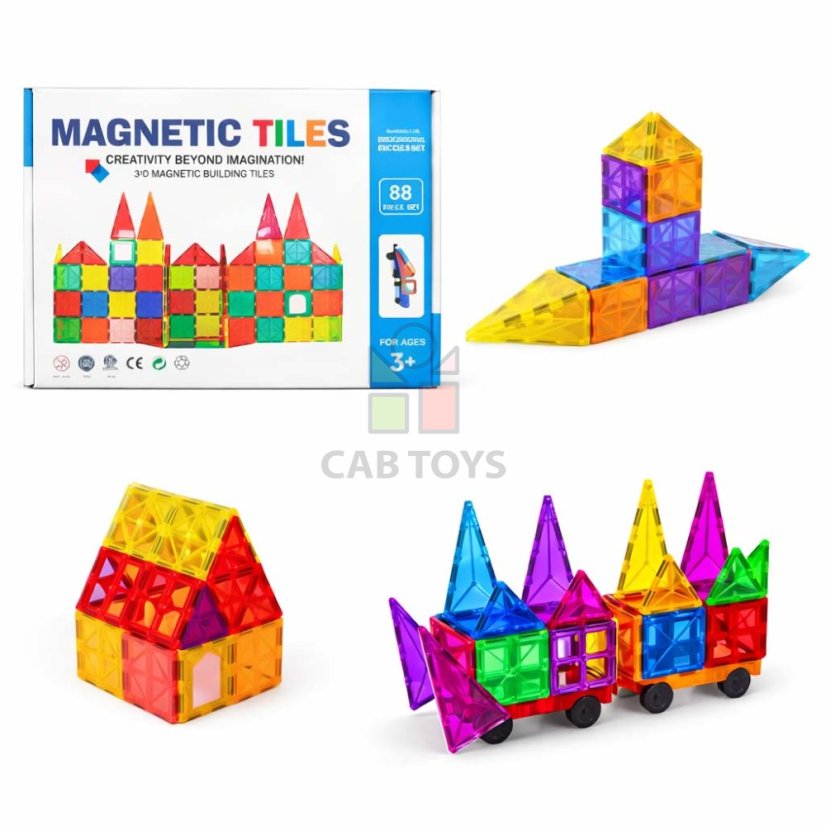 Magnetická stavebnice - 88 dílů