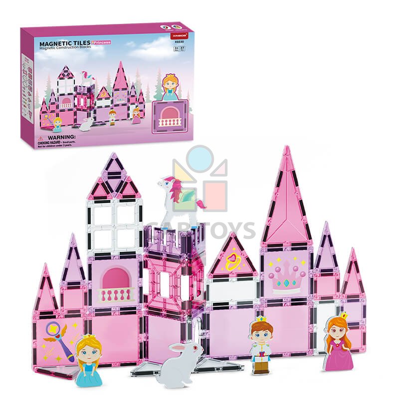 Magnetická stavebnica Princes 37ks - Magnetic Tiles