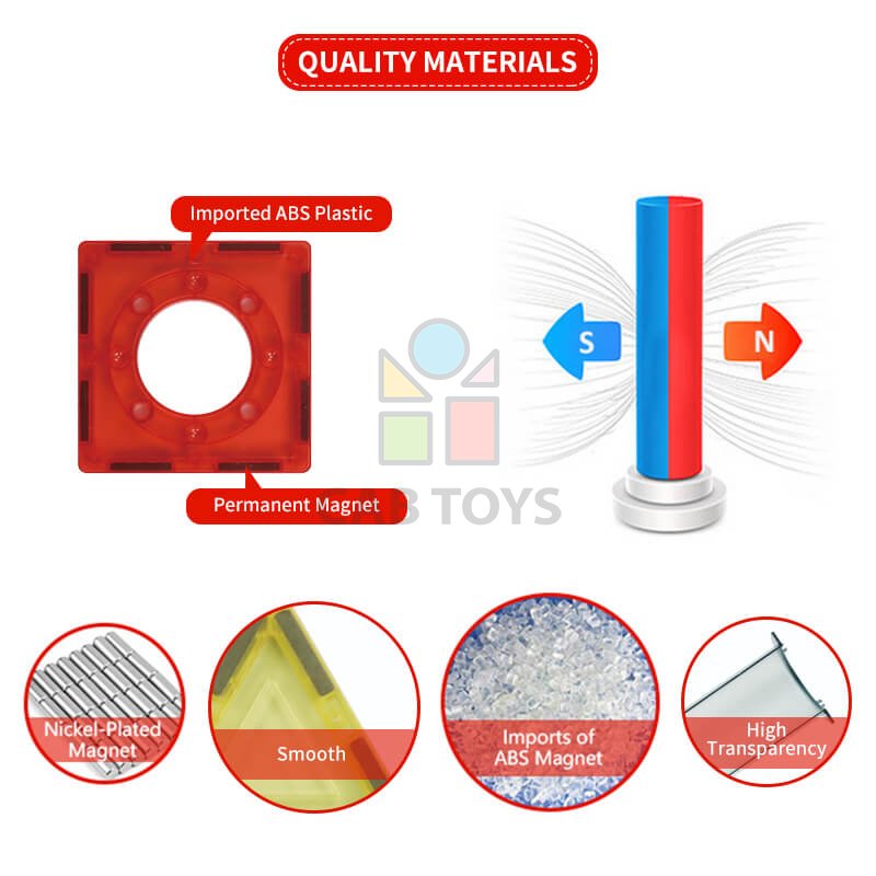 Magnetická stavebnice Marble Roller II 56ks sada - Magnetic Tiles