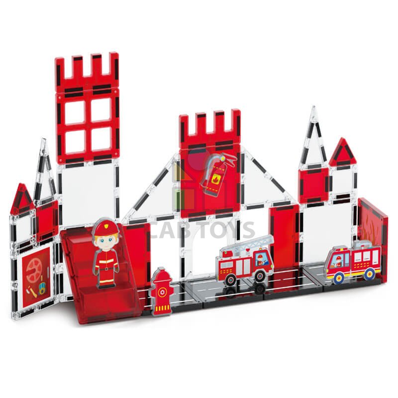 Magnetická stavebnica Fire Control 32ks - Magnetic Tiles