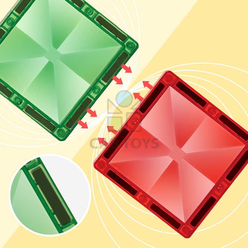 Magnetická stavebnice Window Art Farm 46ks – Magnetic Tiles