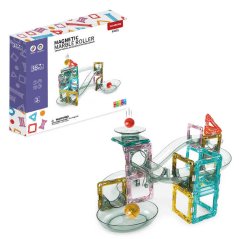 Magnetická stavebnica Marble Roller 38ks sada - Magnetic Tiles