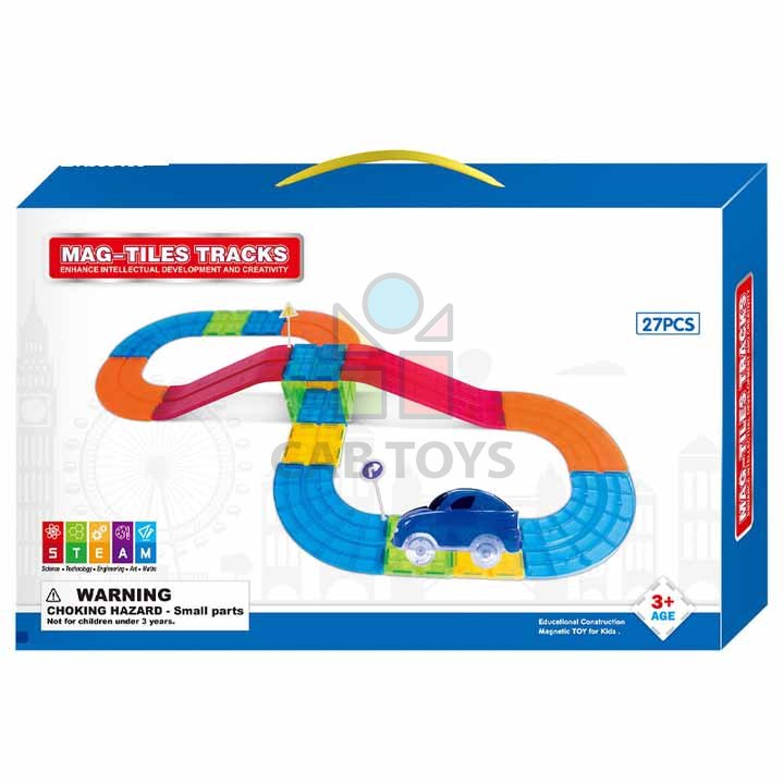 Magnetická stavebnica dráha 27ks - Mag Tiles Track