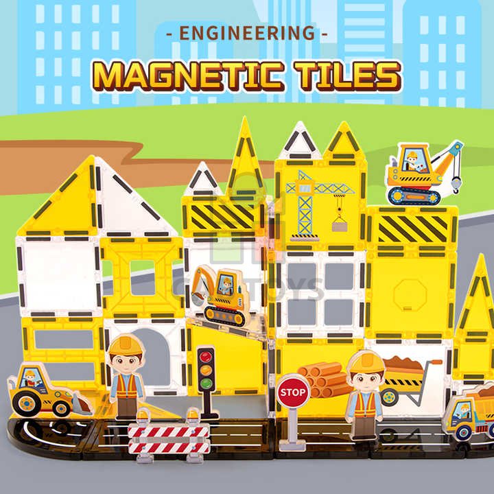 Magnetická stavebnica Engineering 31ks - Magnetic Tiles