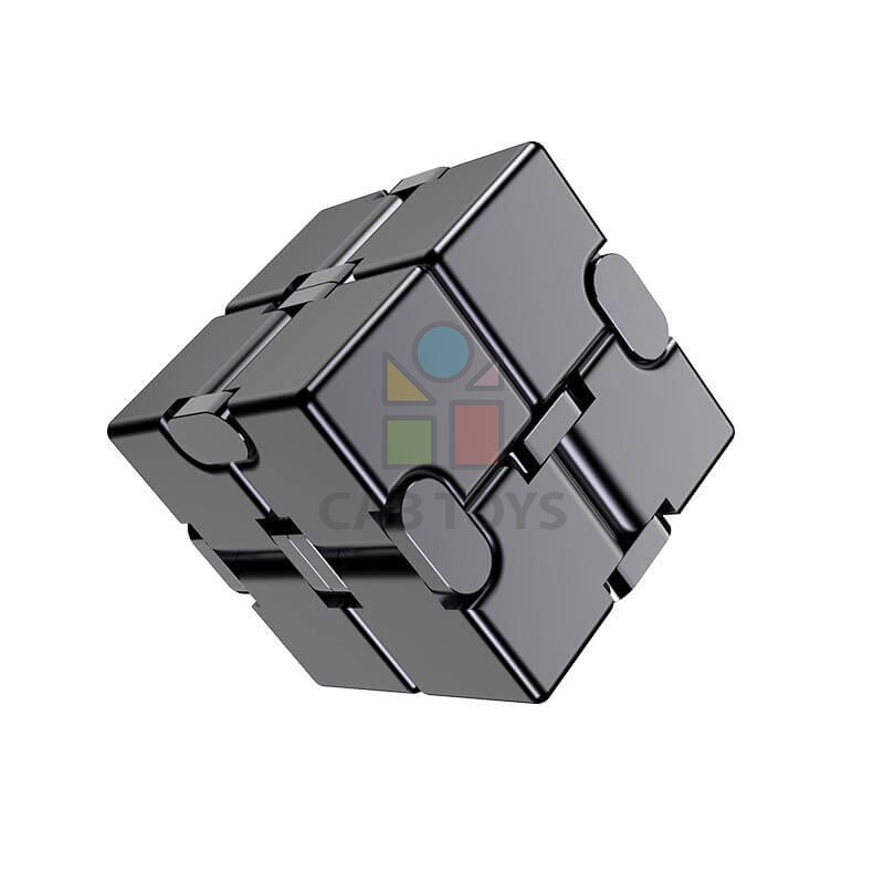 Infinity Cube Antistresová kostka kovová - černá