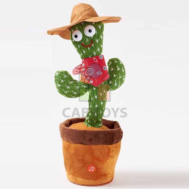 Tančící kaktus, zpívá, opakuje a přehrává hudbu
