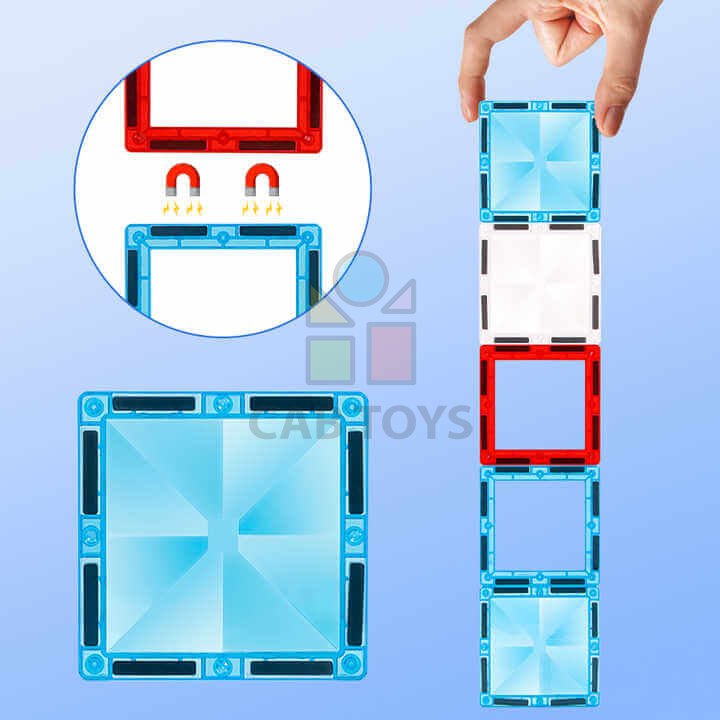 Magnetická stavebnica Window Art Space 90ks - Magnetic Tiles