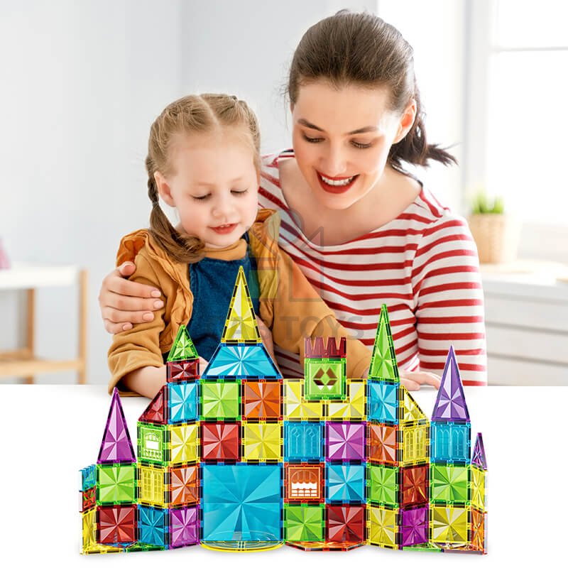 Magnetická stavebnice Diamond 45ks sada - Magnetic Tiles