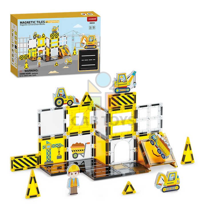 Magnetická stavebnica Engineering 31ks - Magnetic Tiles