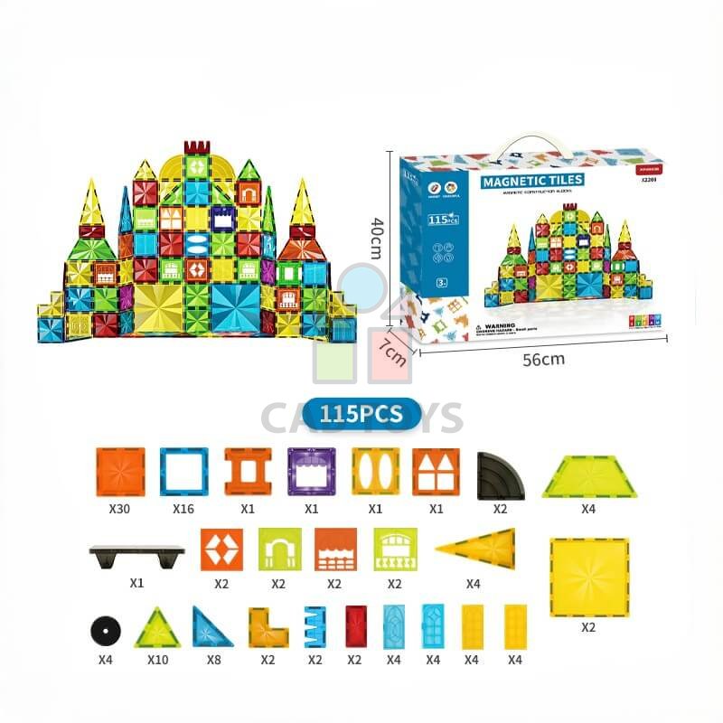 Magnetická stavebnice Diamond 115ks sada - Magnetic Tiles