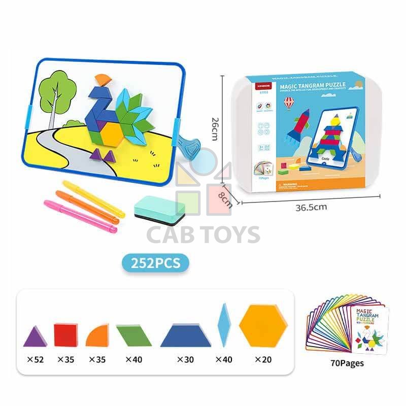 Magnetická stavebnica Magic Tangram Puzzle 252ks