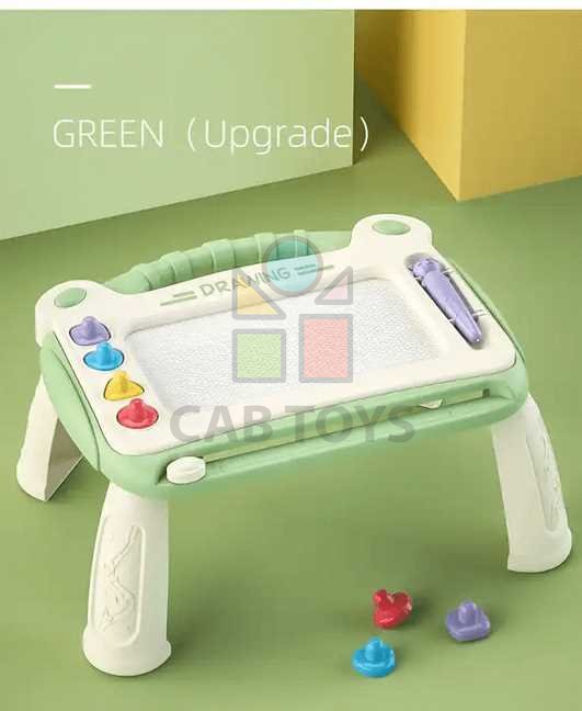 Dětská tabule na kreslení stolek zelený