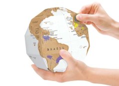 Stírací mapa 3D globus puzzle