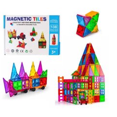 Magnetická stavebnica - 108 ks