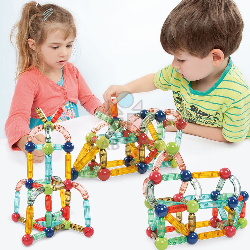 Magnetická stavebnice 38ks - Transparency Color  Magnetic Sticks