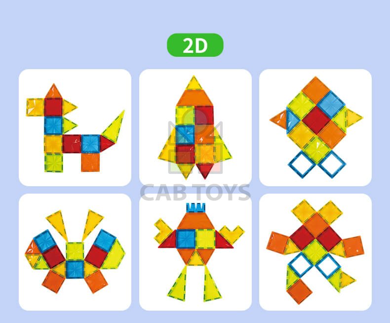 Magnetická stavebnice Diamond 45ks sada - Magnetic Tiles