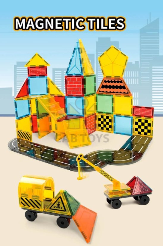Magnetická stavebnice Dream Builder 72ks sada - Magnetic Tiles