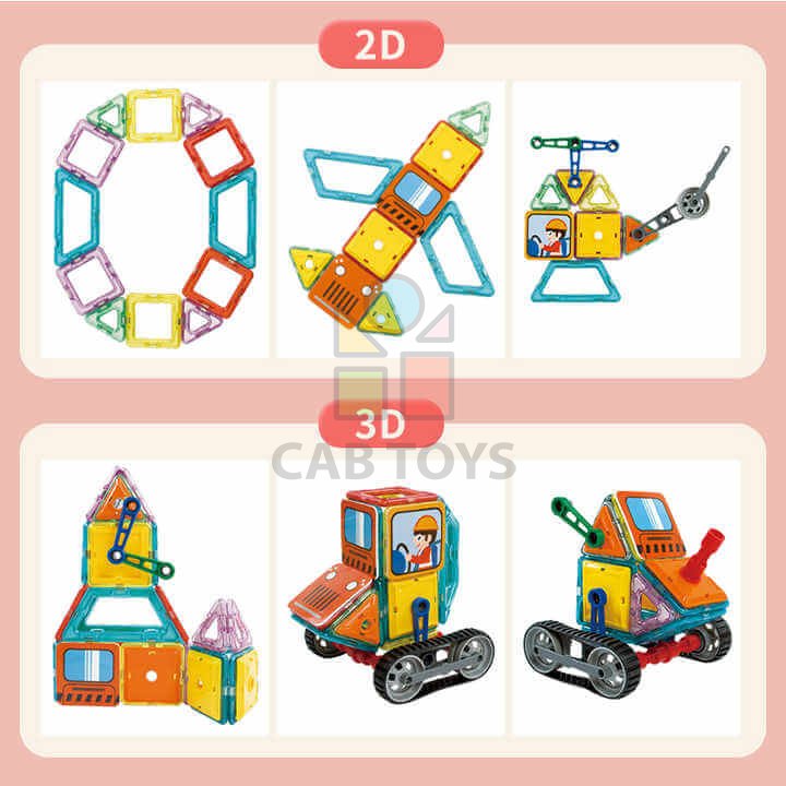 Magnetická stavebnica Heavy Equipment set 98ks - Magical Magnet II
