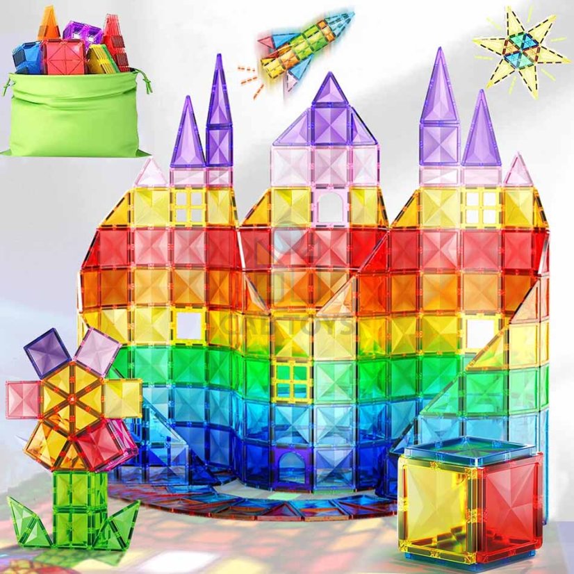 Magnetická stavebnice pro děti sada 120ks – Magnetic Tiles II