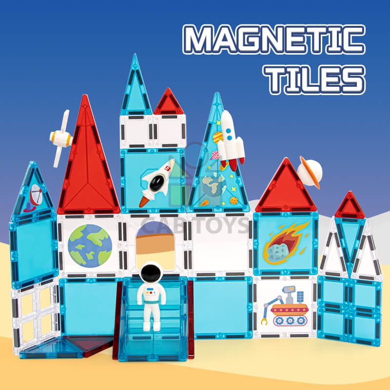 Magnetická stavebnica Space 39ks - Magnetic Tiles