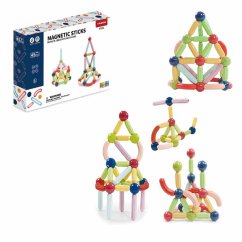 Magnetická stavebnica 45ks - Solid Color Magnetic Sticks