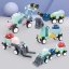 Magnetická stavebnice 29ks - Magnetic Sticks XL Vehicle